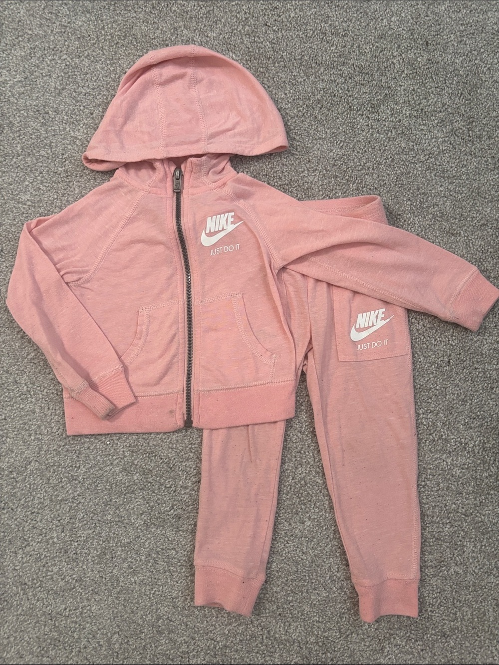 Nike Pink Girls' Zip Hoodie & Joggers Set